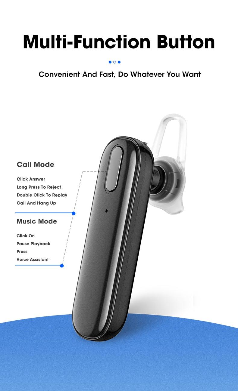 Sport Wireless Earbuds With Mic For Cycling Driving HD Call Bluetooth Noise Isolating Wireless Earbuds Single Headphone Microphone Touch Control Headset Waterproof Quality Voice Sport Earphones For Outdoor Running Gym Workout