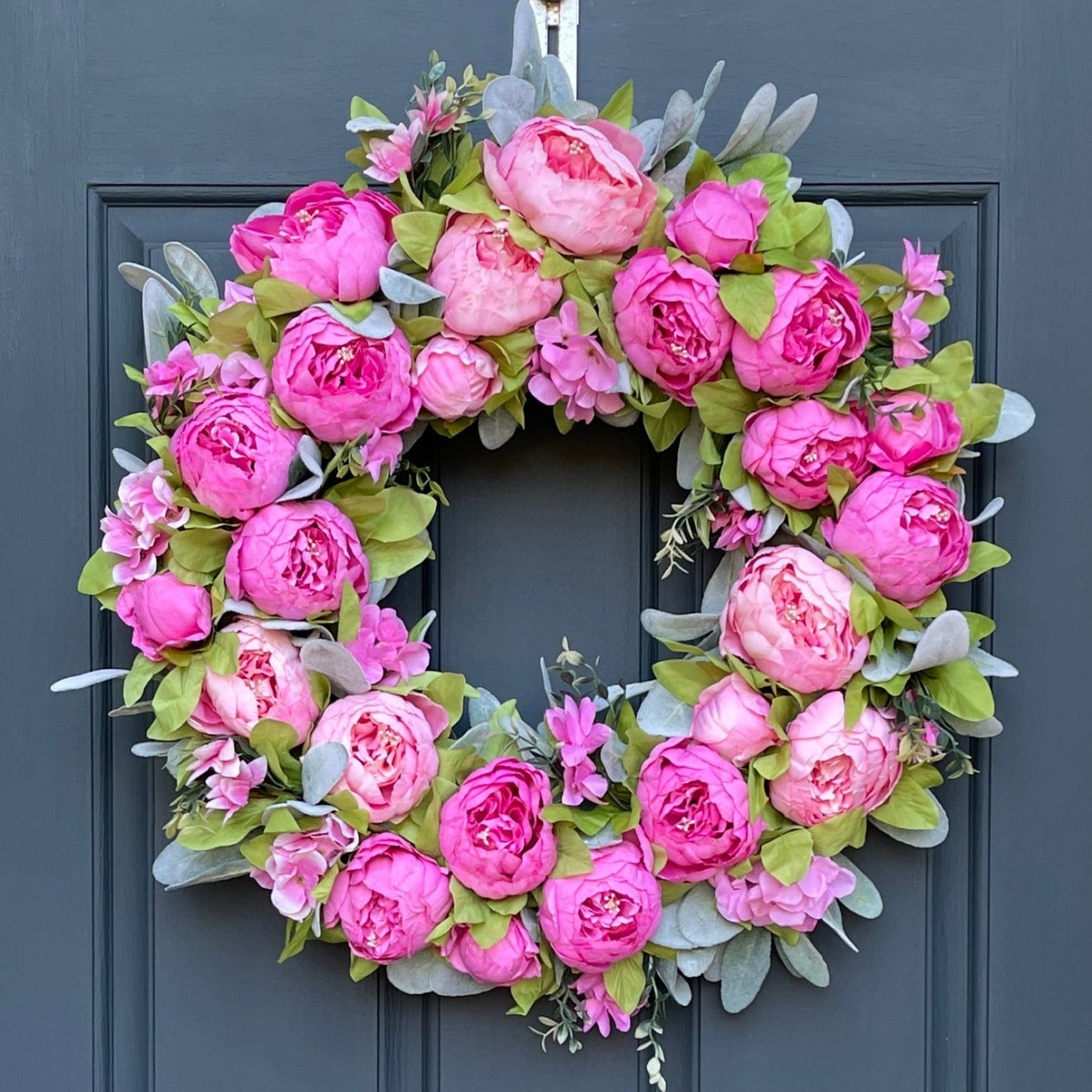 Blush Pink Peony Spring Wreath