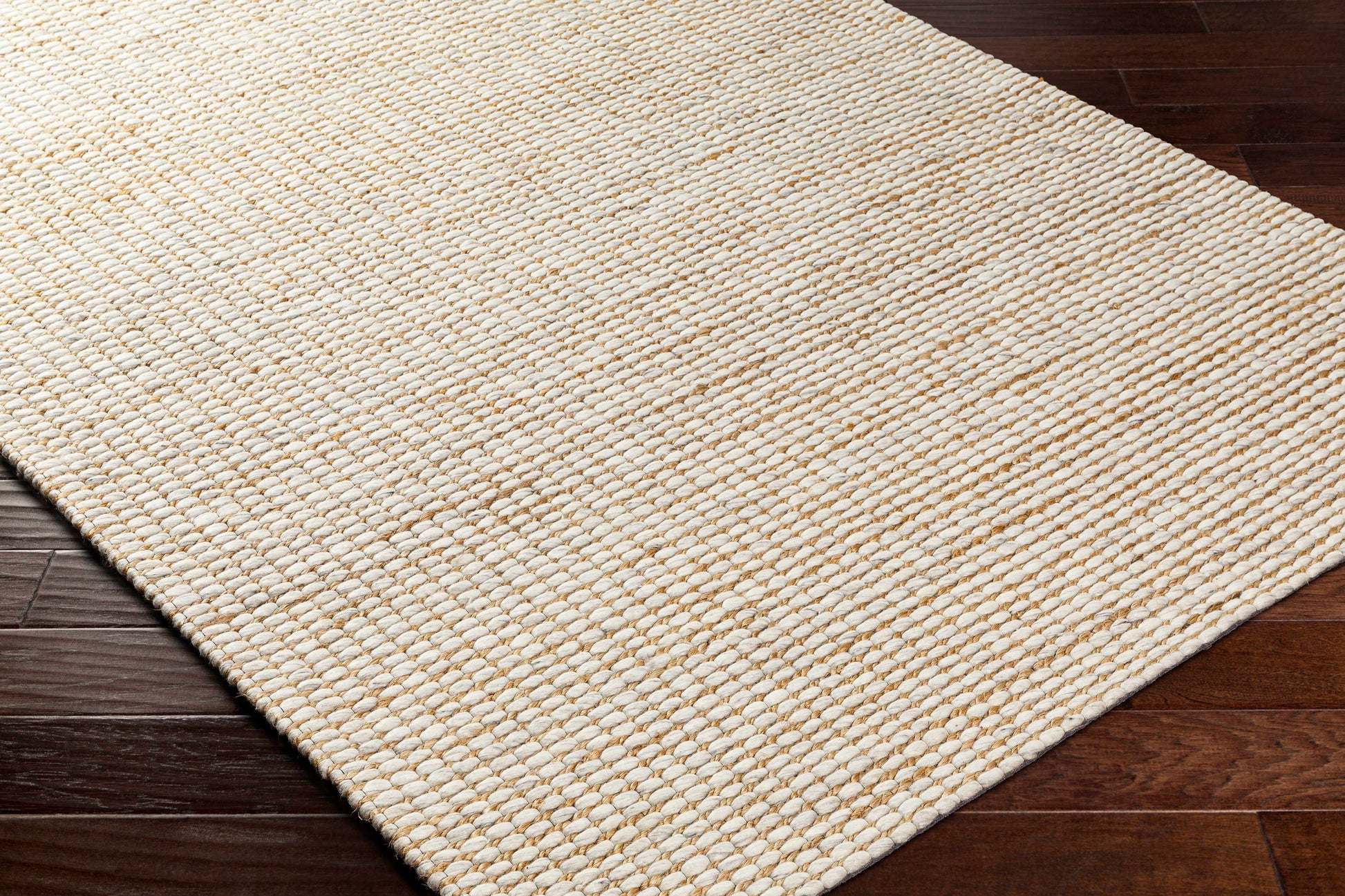 Riki Cream Jute-Wool Blend Rug-4