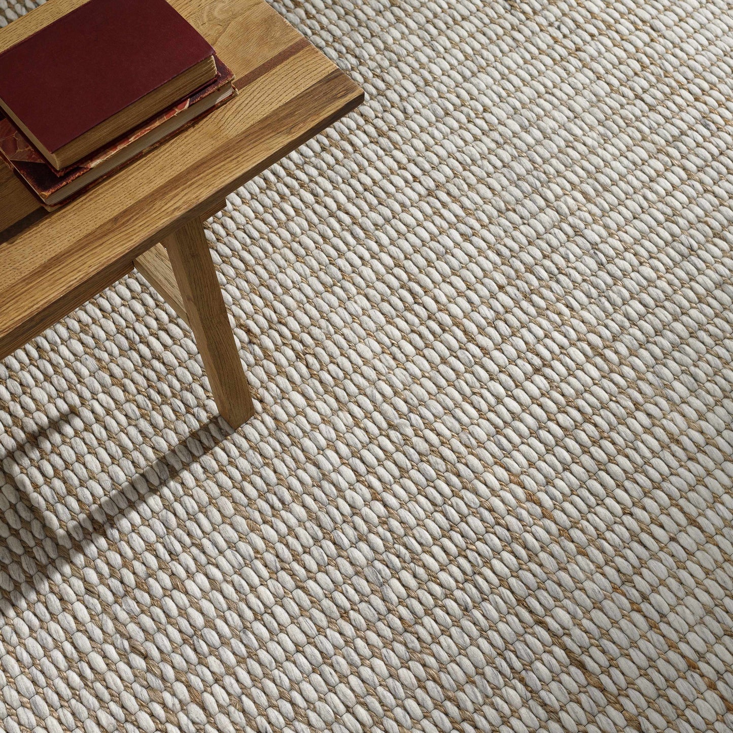 Riki Cream Jute-Wool Blend Rug-3