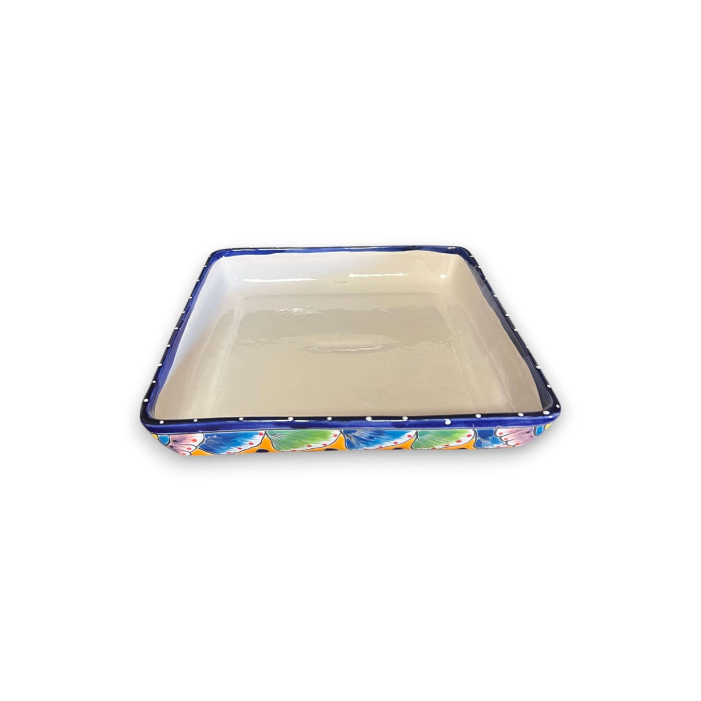 Square Talavera Appetizer Tray | Hand-Painted Mexican Serving Dish