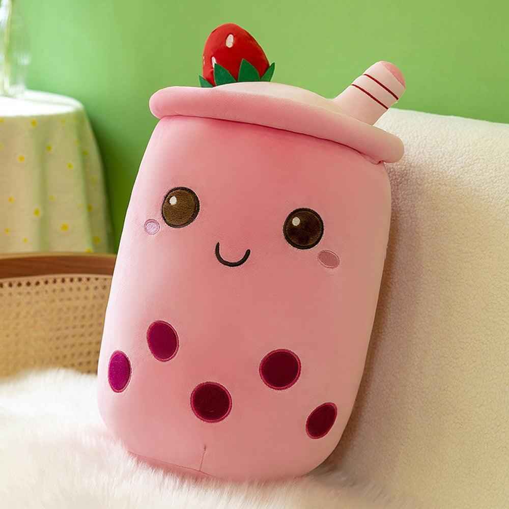 Kawaii Bubble Tea Plushie Strawberry Matcha Boba Toy Gift