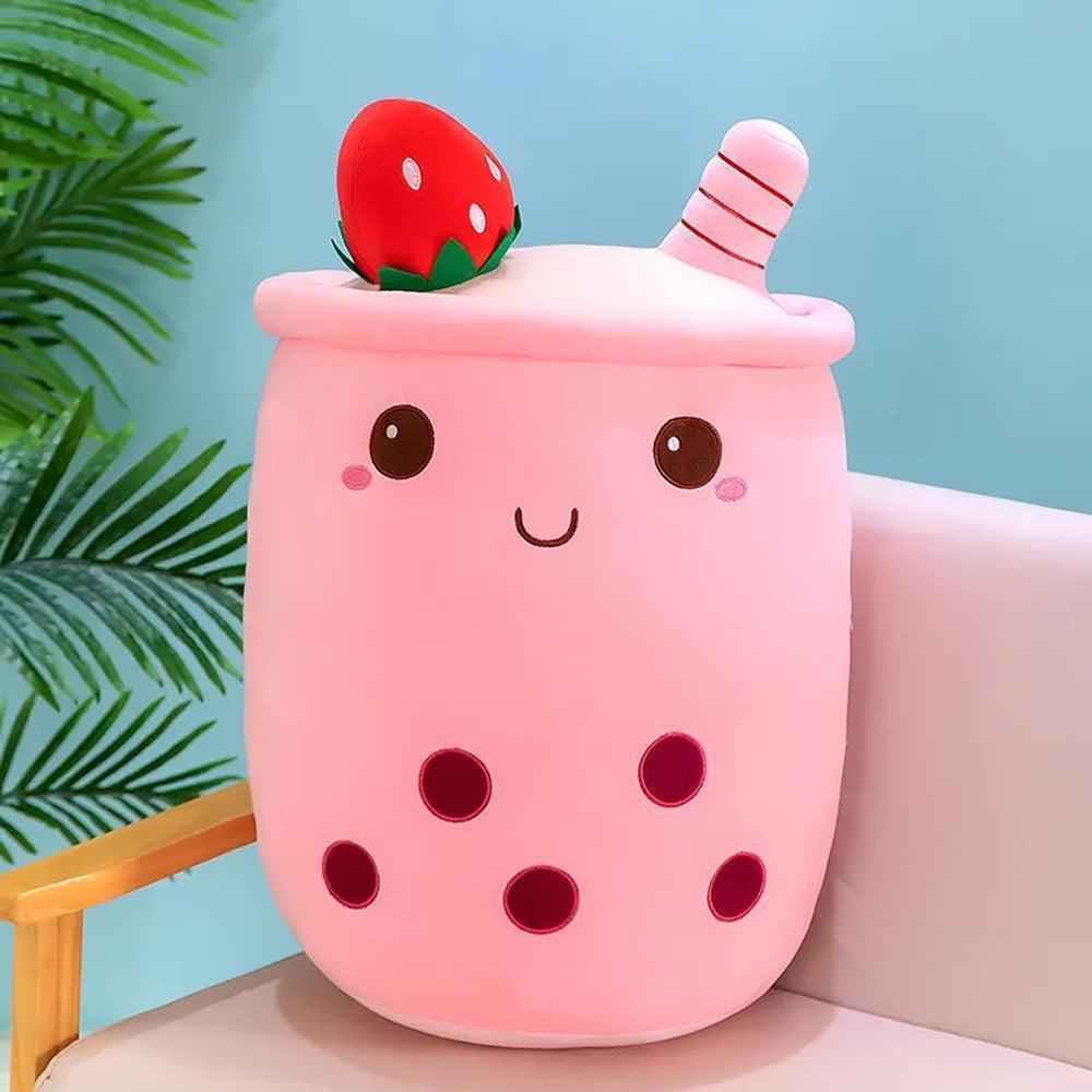 Kawaii Bubble Tea Plushie Strawberry Matcha Boba Toy Gift