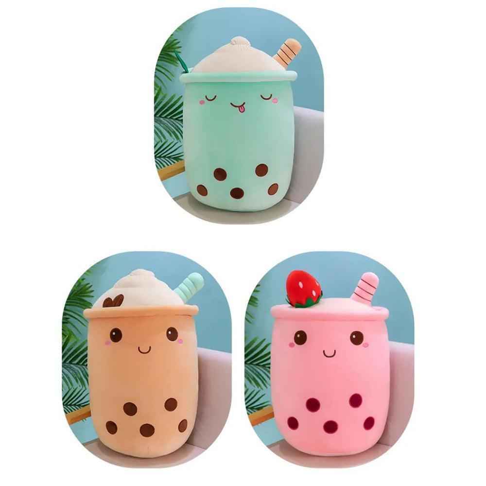 Kawaii Bubble Tea Plushie Strawberry Matcha Boba Toy Gift