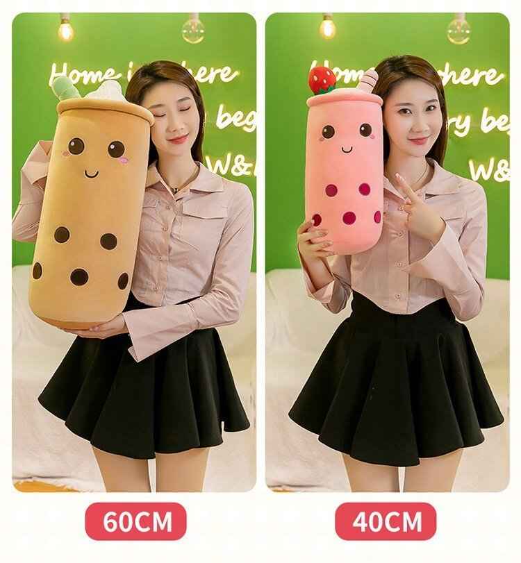 Kawaii Bubble Tea Plushie Strawberry Matcha Boba Toy Gift