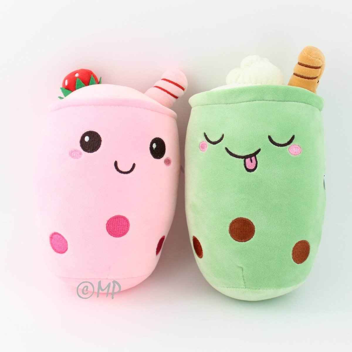 Kawaii Bubble Tea Plushie Strawberry Matcha Boba Toy Gift