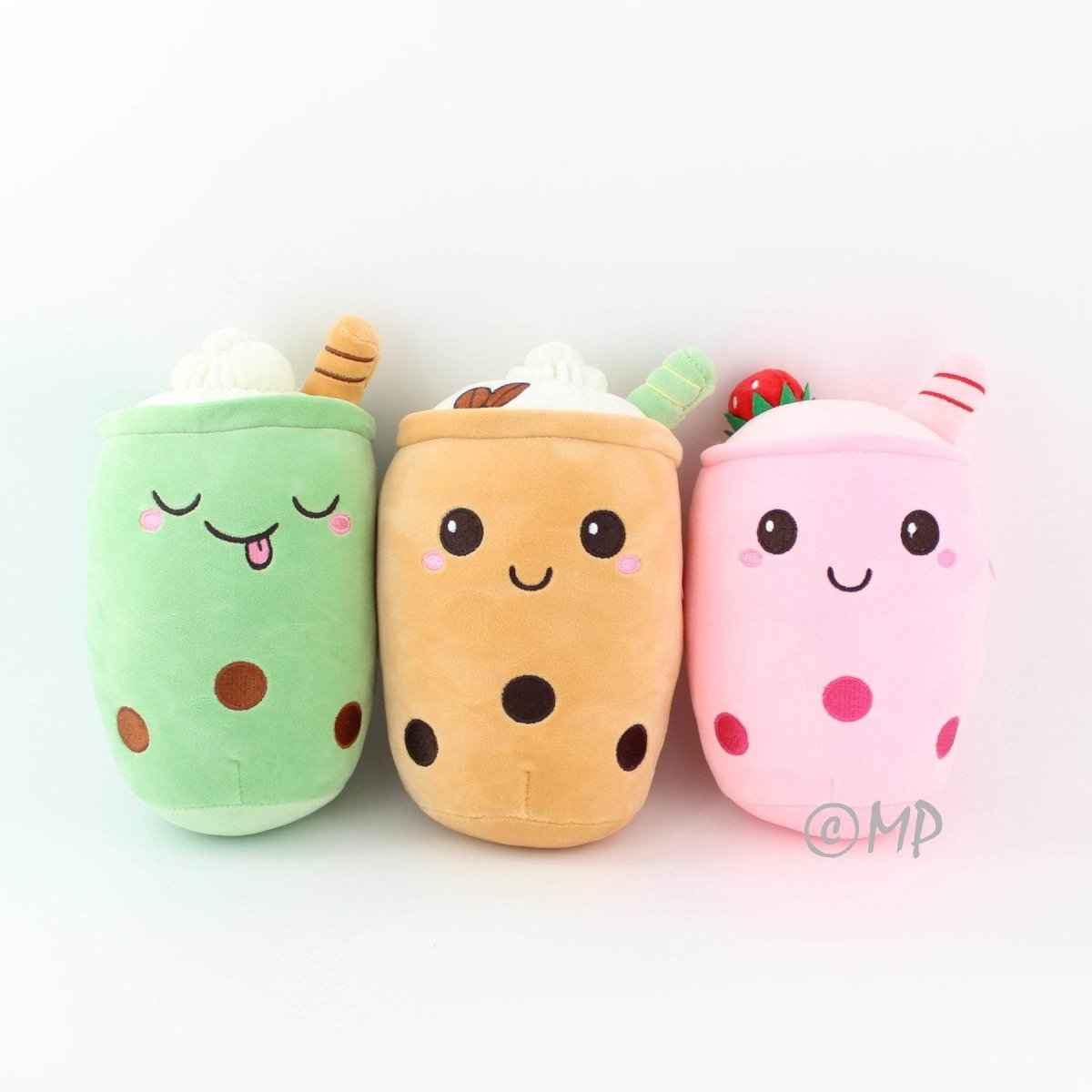 Kawaii Bubble Tea Plushie Strawberry Matcha Boba Toy Gift