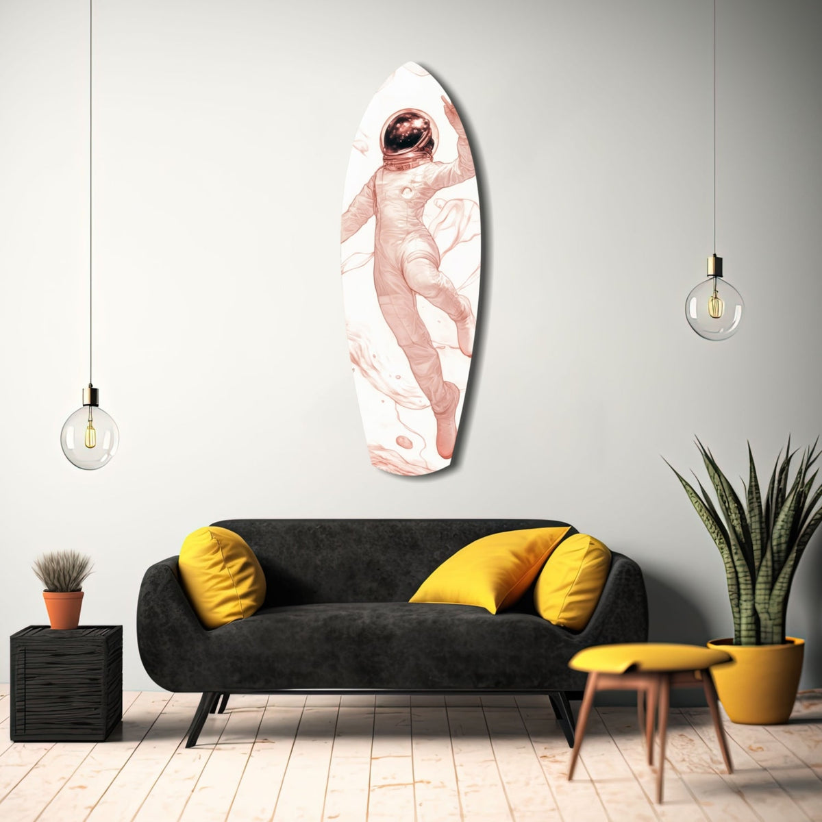 Astronaut in the Ocean Glass Wall Art