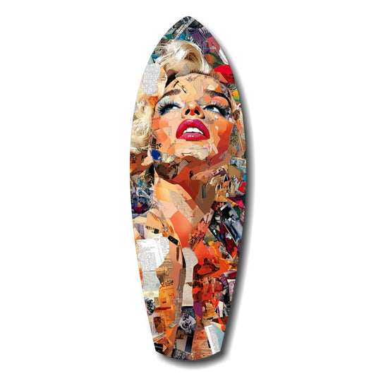 Marilyn Monroe The Shiniest Star Glass Wall Art