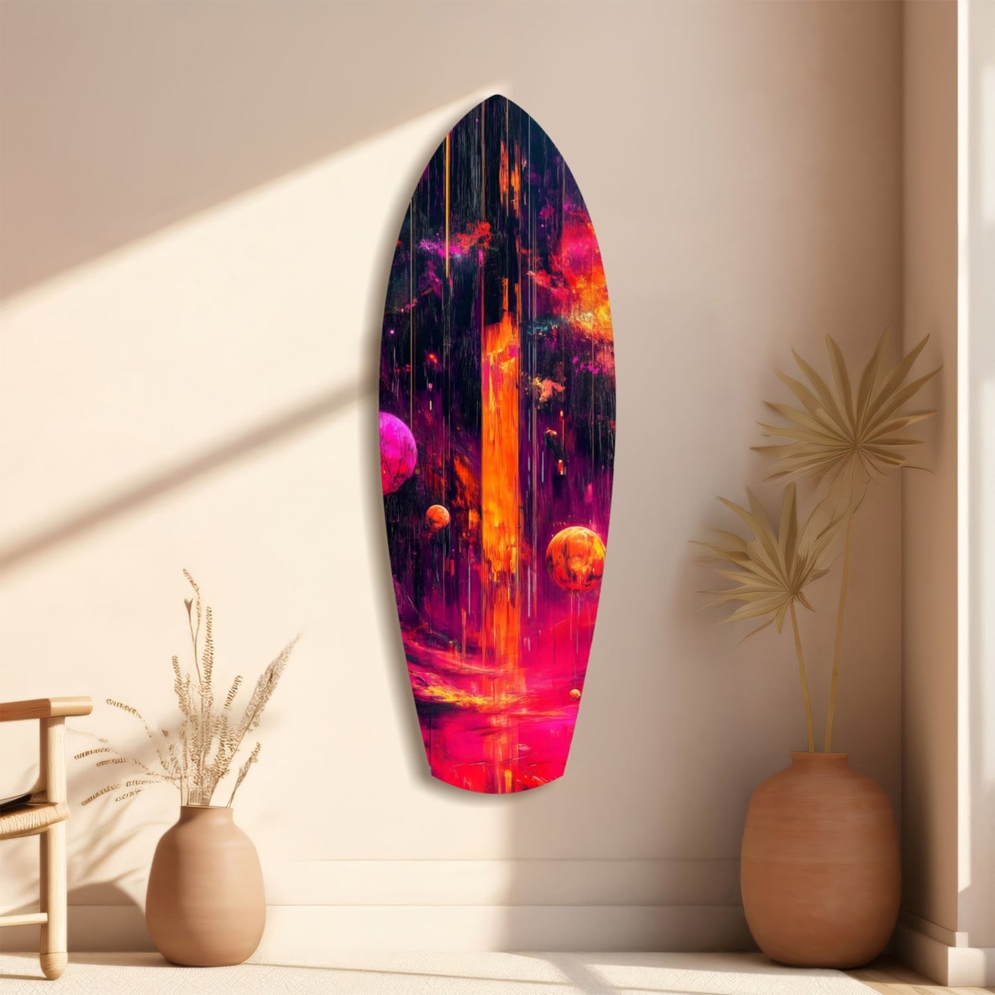 Kinetic Cosmos Glass Wall Art