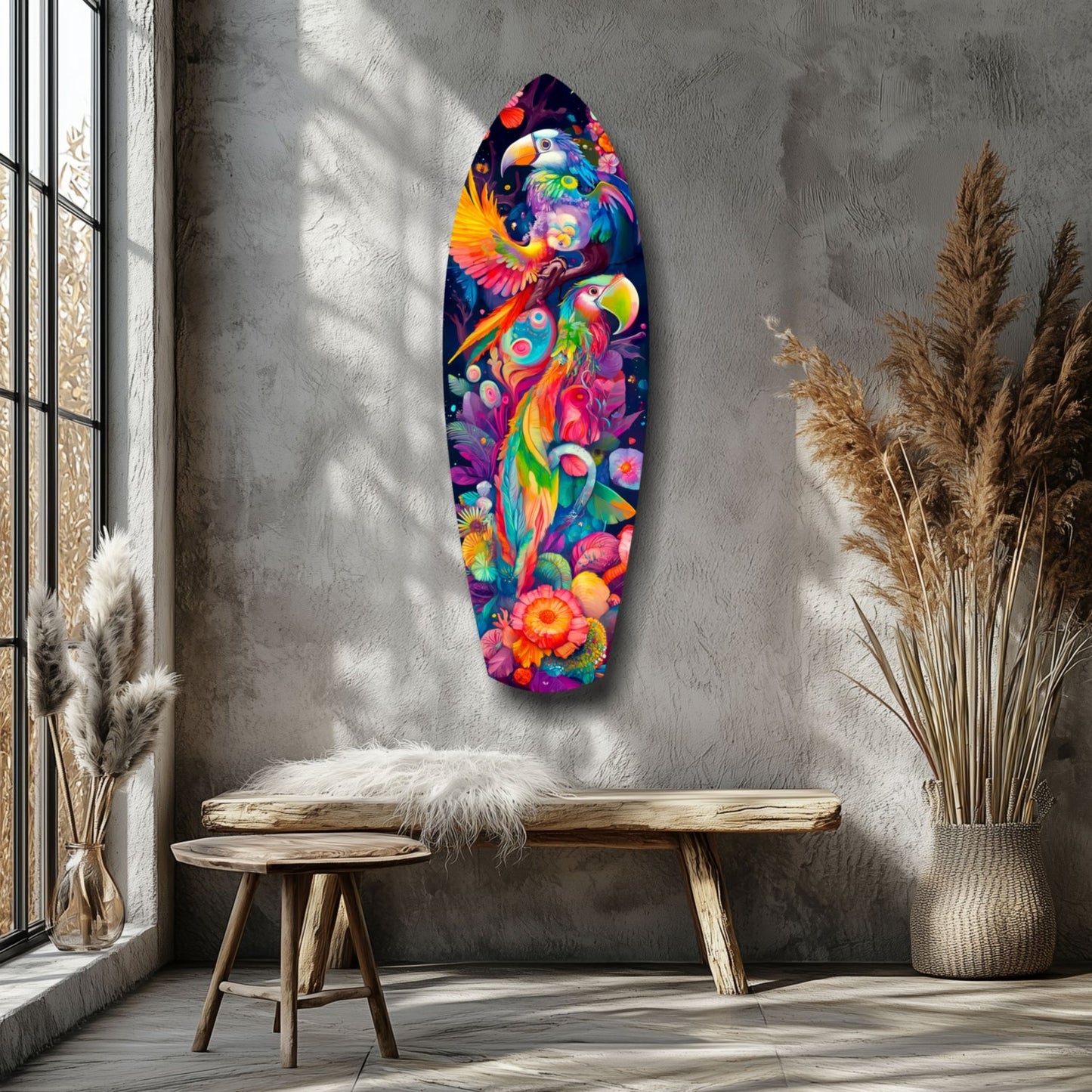 Tropical Symphony Glass Wall Art-5