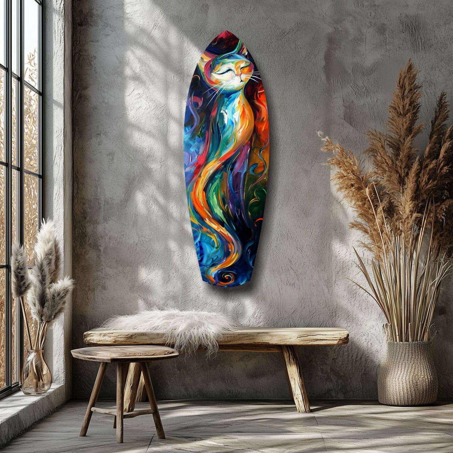 Cat Glass Wall Art