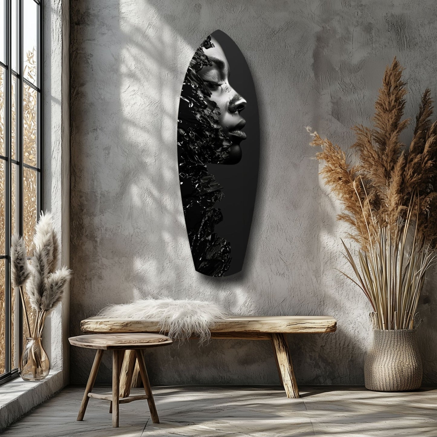 Woman Glass Wall Art