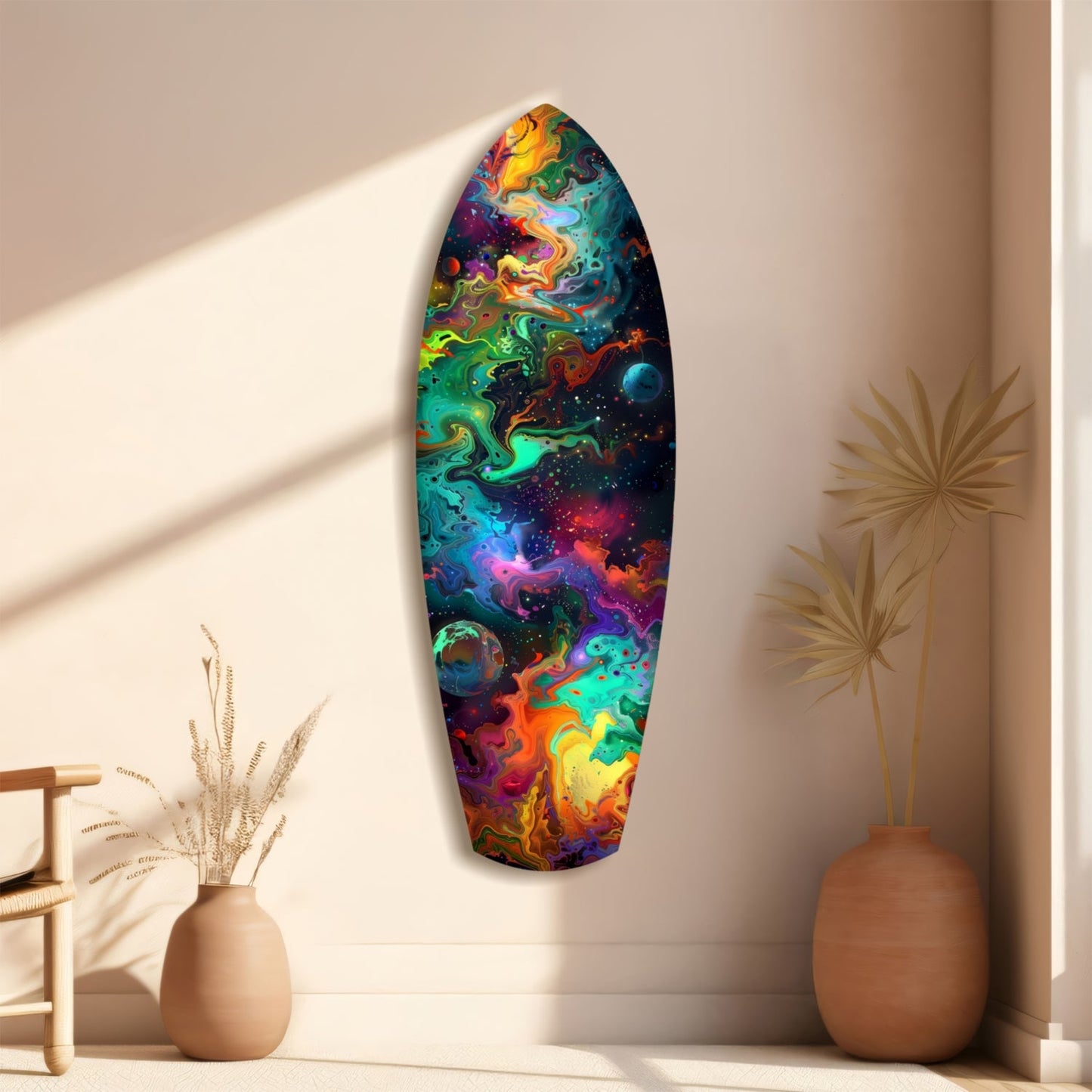 Kinetic Cosmos Glass Wall Art