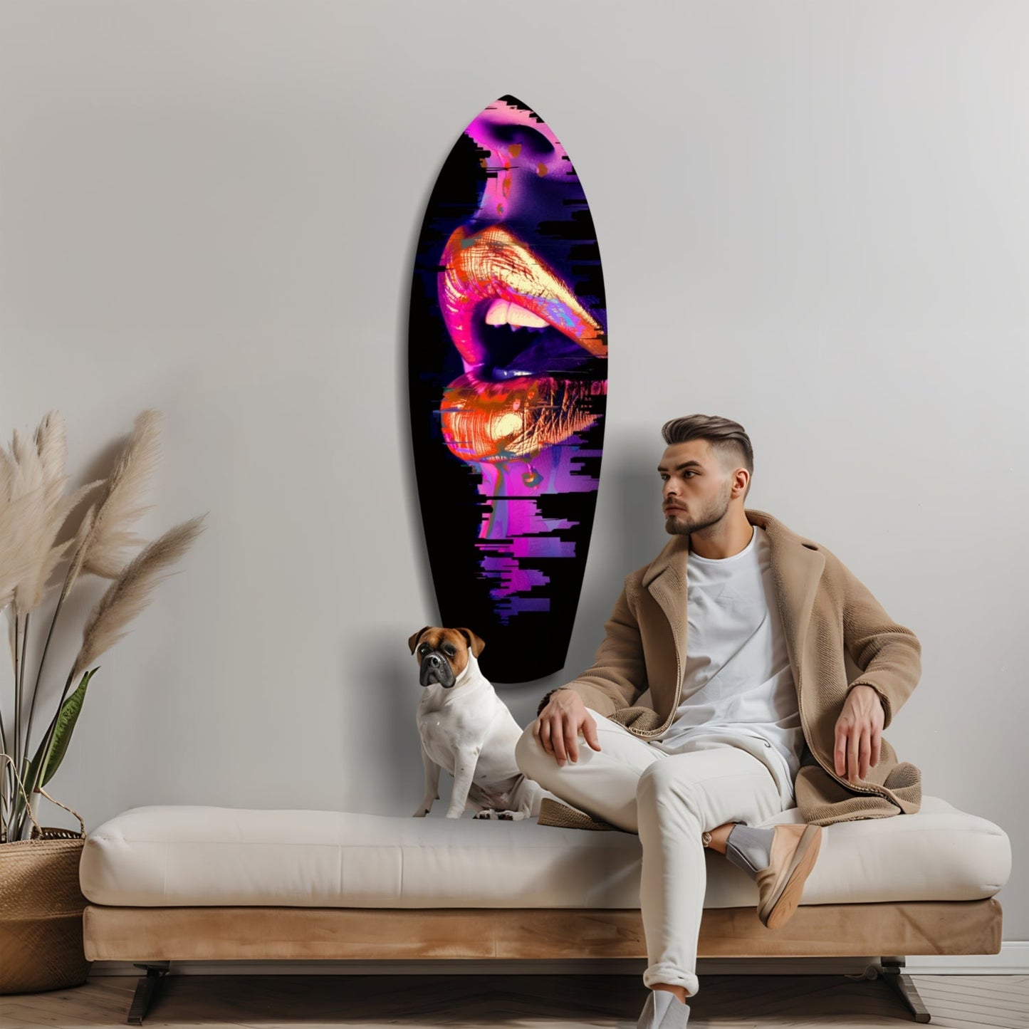 Colorful Lips V7 Glass Wall Art
