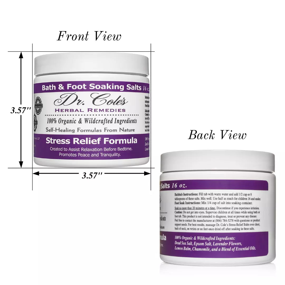 Dr. Cole's Stress Relief Soaking Salts SixPak-1