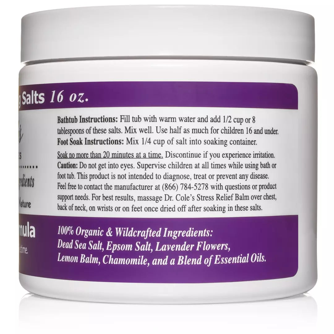 Dr. Cole's Stress Relief Soaking Salts SixPak-2