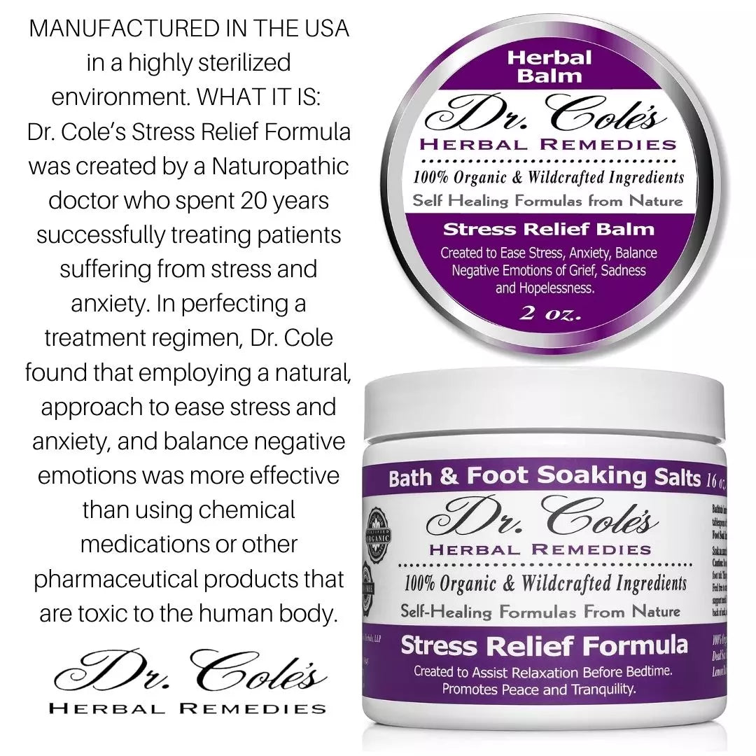 Dr. Cole's Stress Relief Soaking Salts SixPak-4