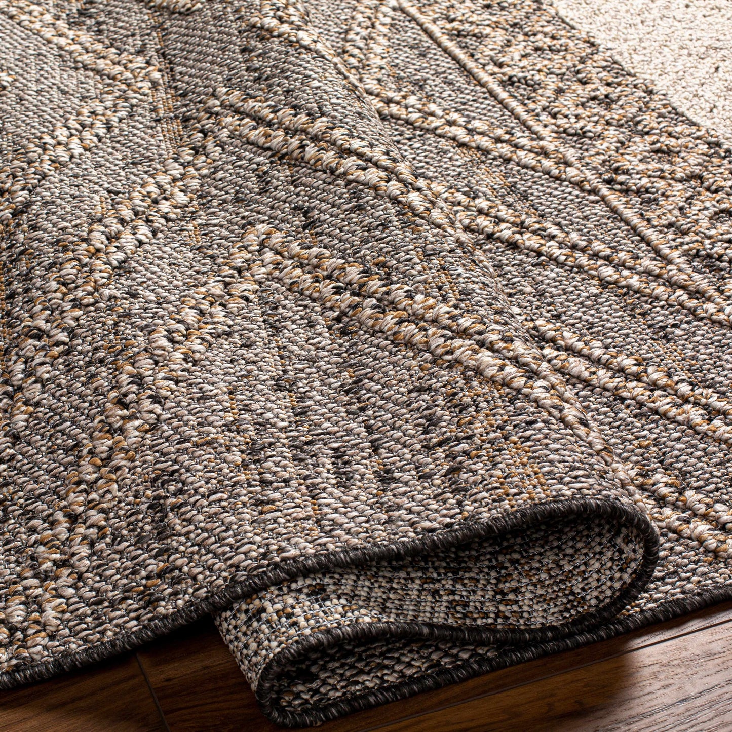 Beige Charcoal Areli Area Rug-3