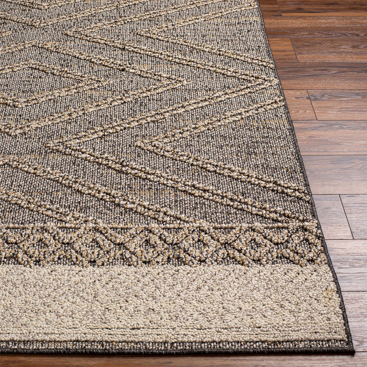 Beige Charcoal Areli Area Rug-4