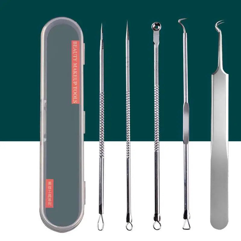 Stainless Steel Beauty Needle Set with Zippered Case