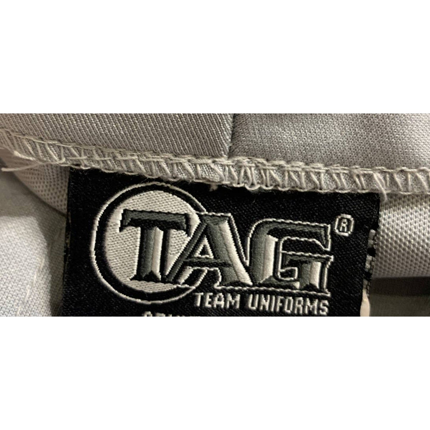 New Tag Team Uniform Adult Medium Gray Button Down Baseball Sleeveless Jersey