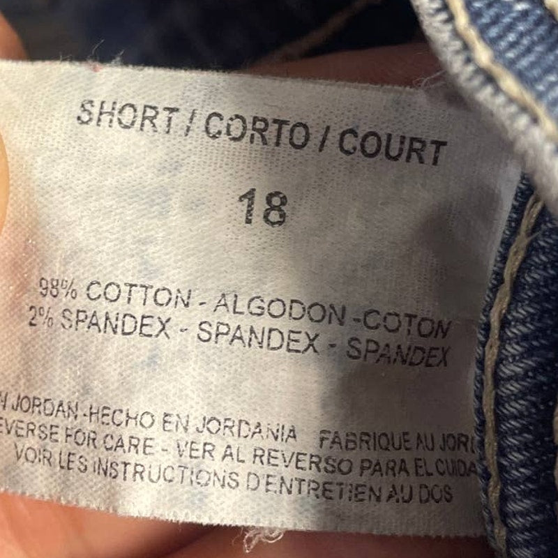 Gloria Vanderbilt Plus Size 18 Short Stretch Cotton Blend Denim Blue Jeans