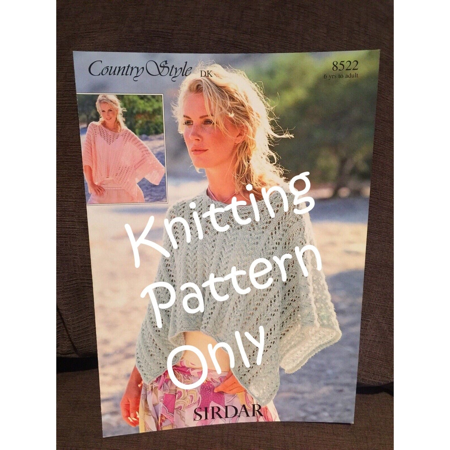 New Sirdar 8522 Country Style DK Double Knitting Poncho Sweater Pattern