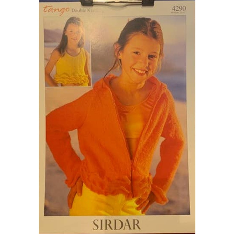 New Sirdar 4290 Tango Child Cropped Top Zipper Jacket Double Knitting Pattern