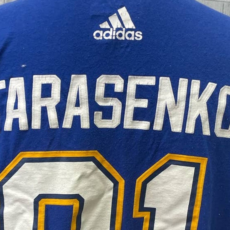 Adidas St Louis Blues Hockey Mens Large NHL Tarasenko 91 Short Sleeve Tee Shirt