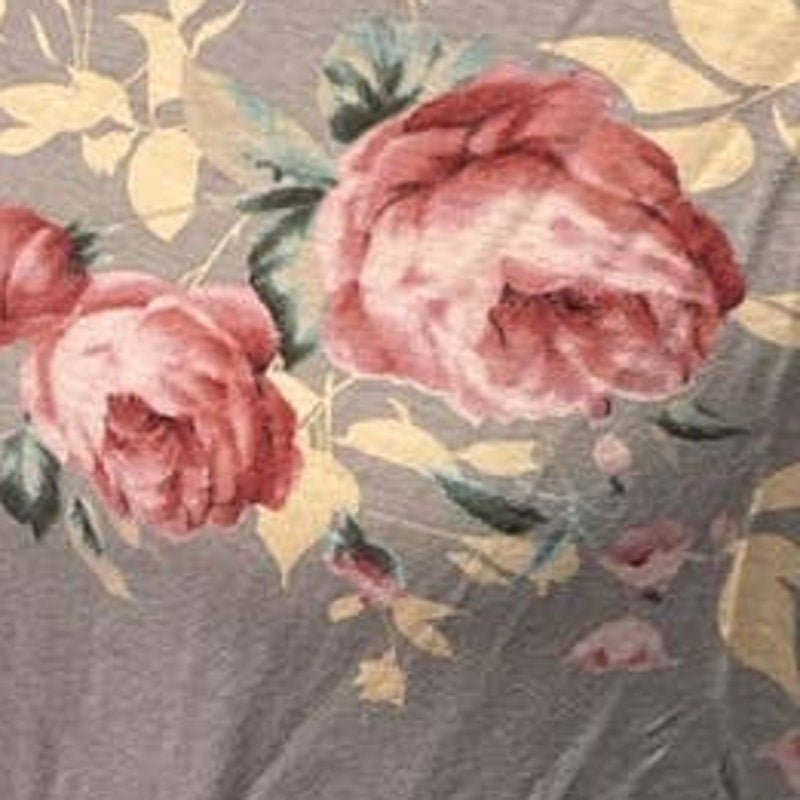 Bom Bom Womens Medium Short Sleeve Polyester Blend VNeck Floral Tee Shirt Blouse