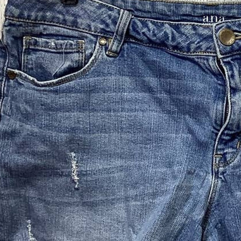 ANA Womens Plus Size 16 Stretch Cotton Blend Distressed Cutoff Denim Jean Shorts