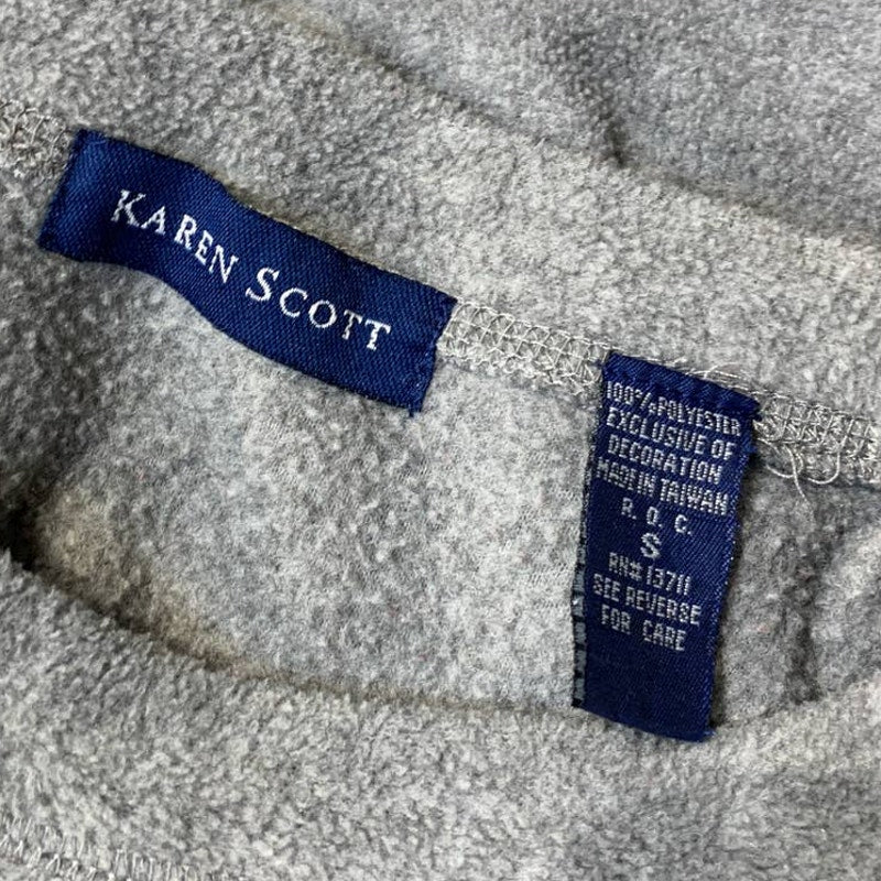 Karen Scott Womens Small Polyester Snowman Winter Tree Fleece Pullover Sweater