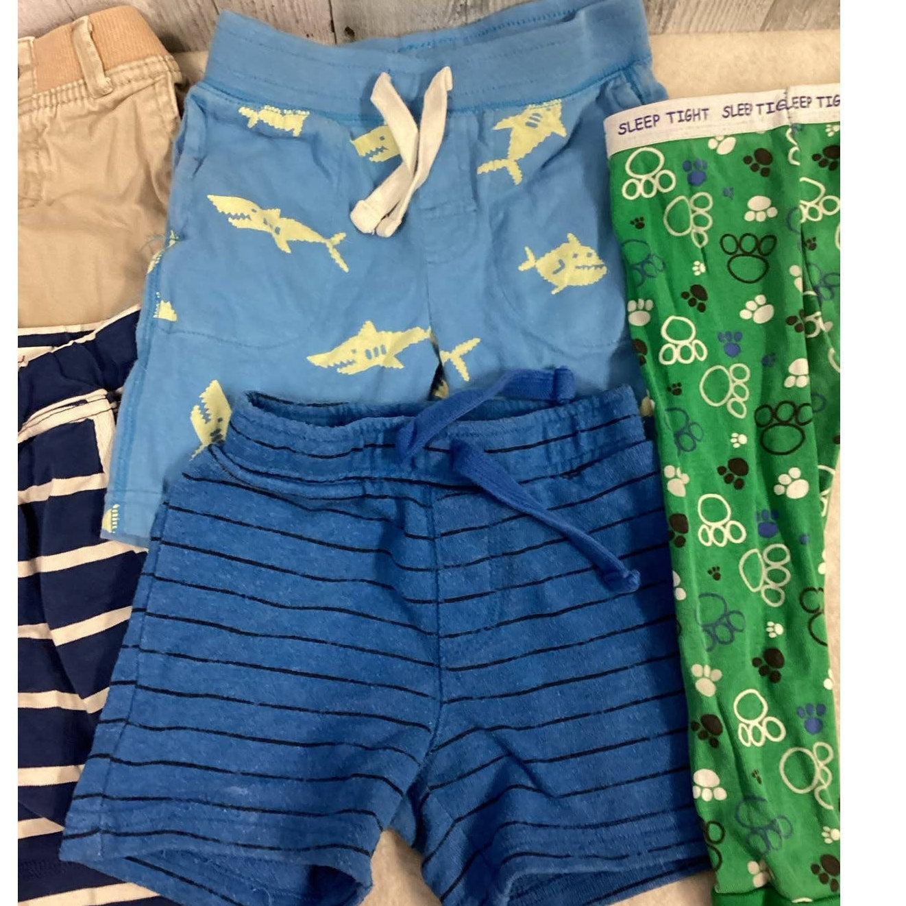 Lot of 7 Boys 18 Months Mini Boden Circo Old Navy Baby Gap Shorts PJ Bottoms