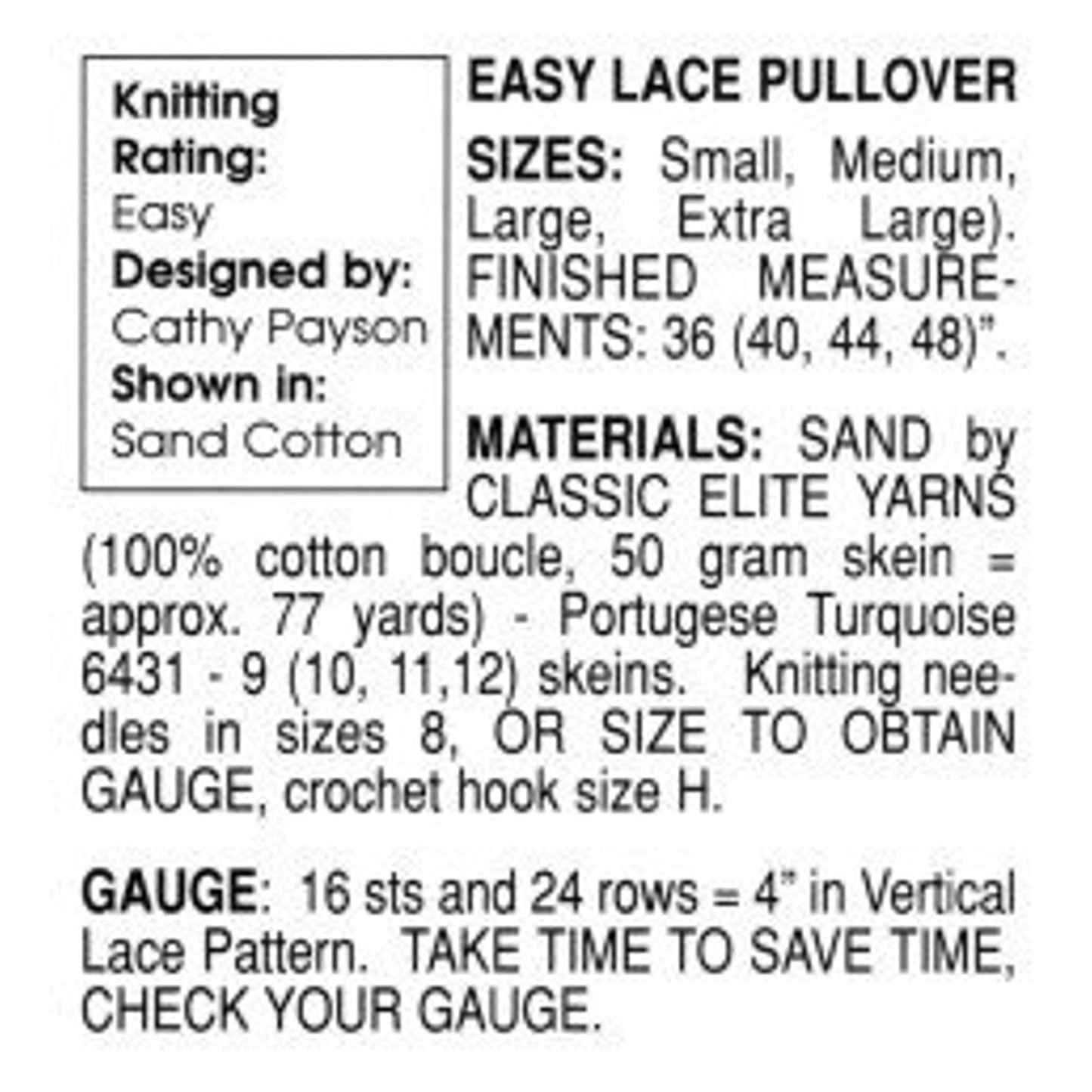 NWT Classic Elite Yarn 696 Morning Daisies Newly Washed Knitting Sweater Pattern