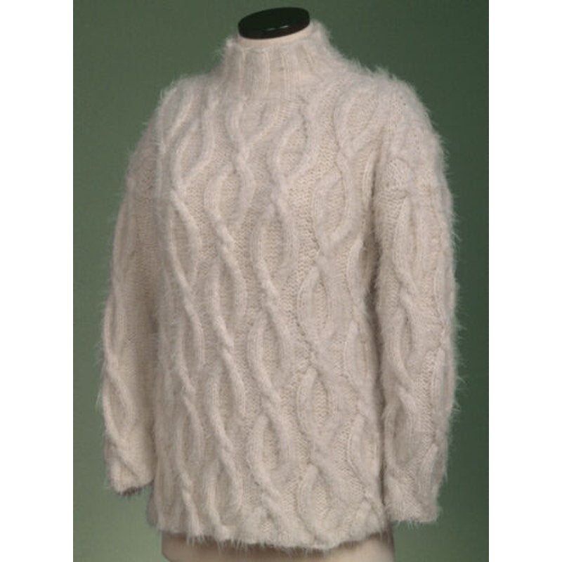 New Sue McCain Vermont Fiber Designs 125 Simple Cable Pullover Knitting Pattern