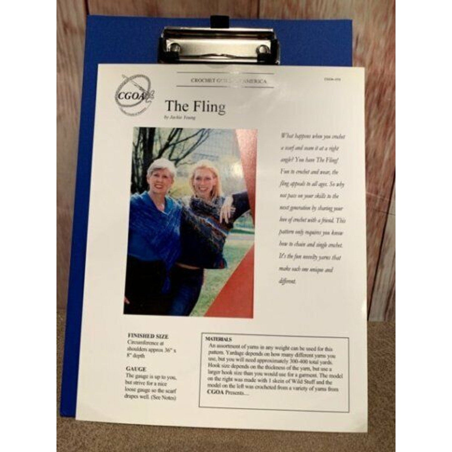 New Crochet Guild of America CGOA-010 by Jackie Young The Fling Poncho Pattern