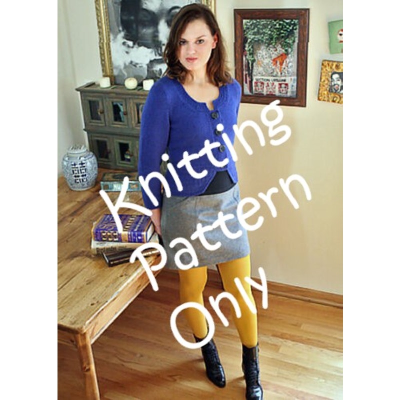 New Bonnie Marie Burns Chic Knits #8 Cute Beryl Cardigan Knitting Pattern