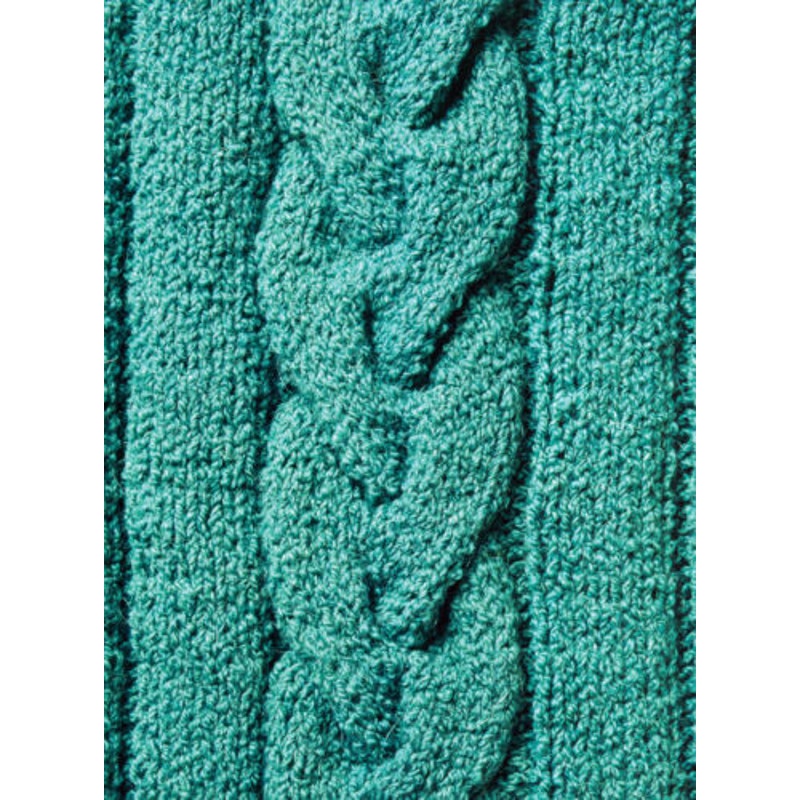 New Sue McCain Vermont Fiber Design 121 Cable Wide Rib Rollneck Pullover Pattern