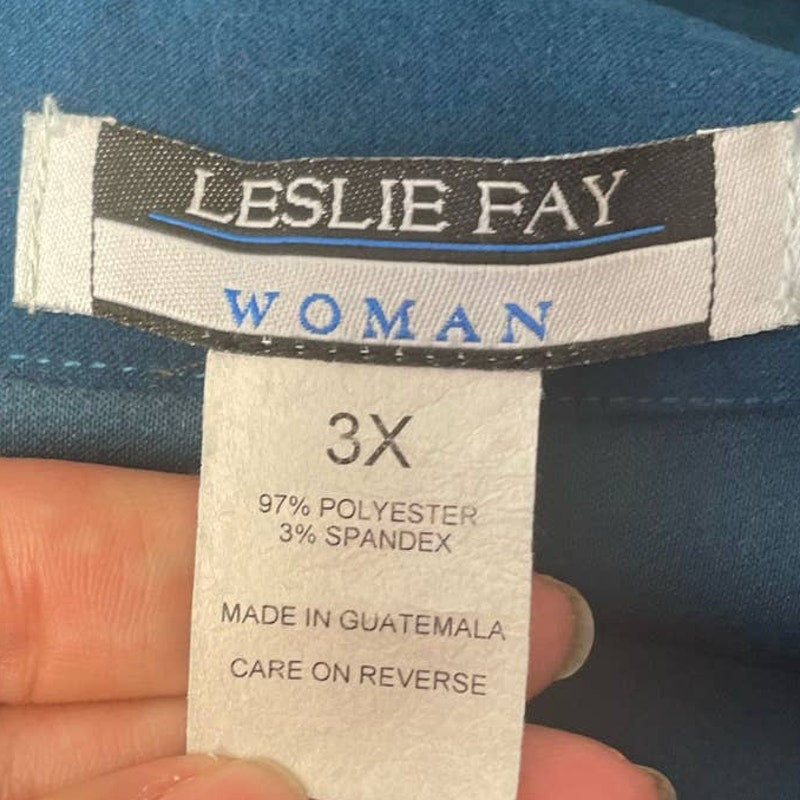 Leslie Fay Woman Plus Size 3X Long Sleeve Soft PolyBlend Button Up Blazer Jacket