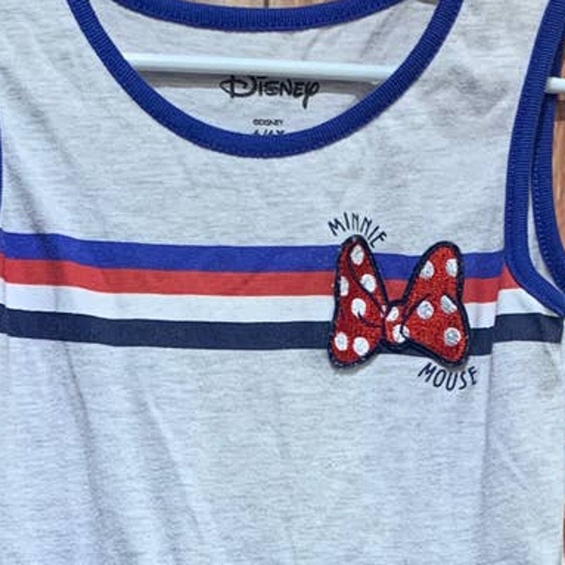 Lot of 2 Medium 6X Disney Minnie Mouse Oci Cotton Blend Glitter Summer Dresses