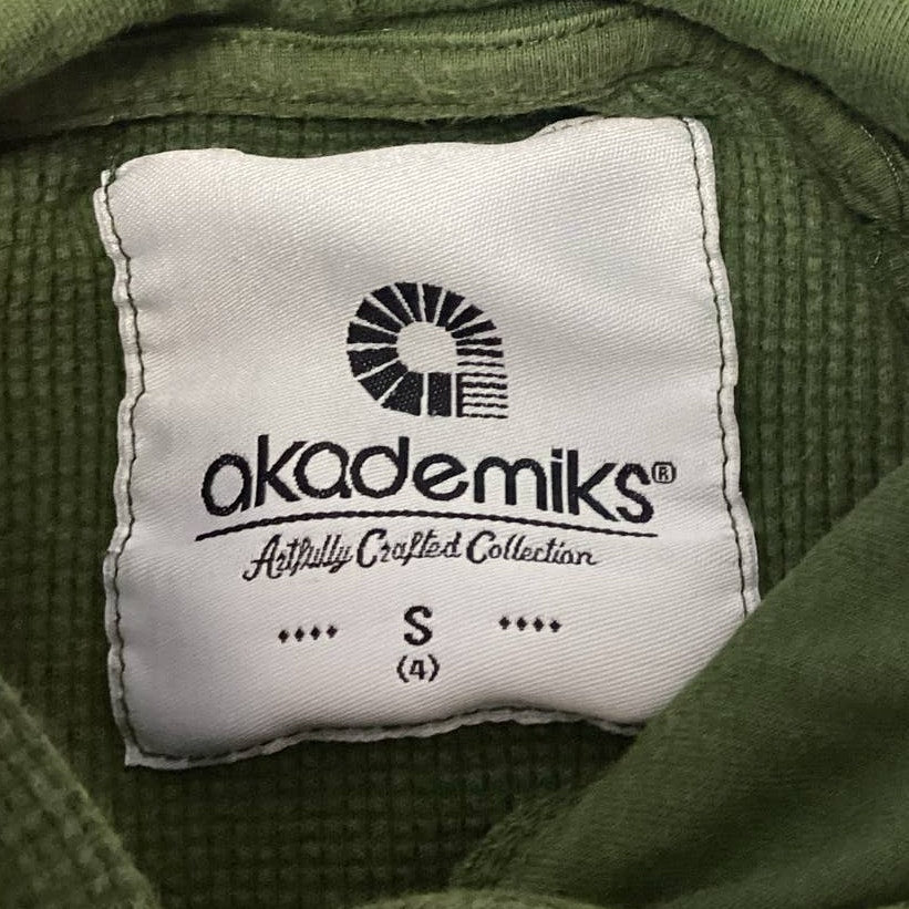 Akademiks Boys Small Hooded 100% Cotton Short Sleeve Army Green Camo Shirt