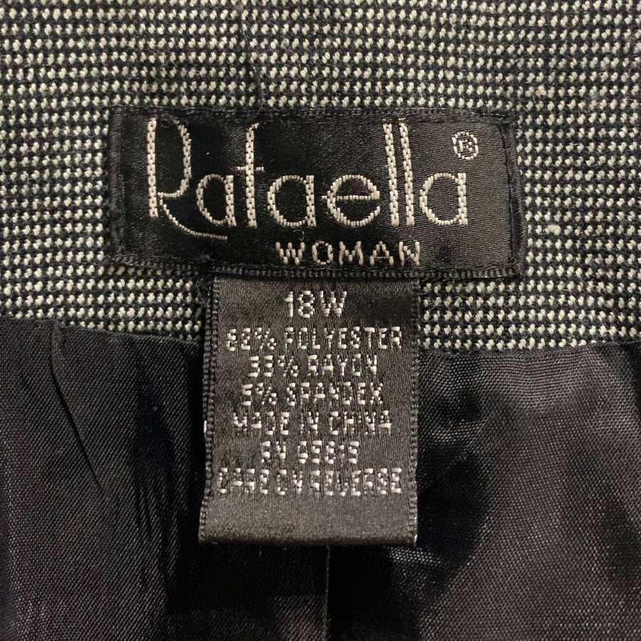 Rafaella Woman 18W Two Button Gray Polyester Blend Career Blazer Suit Jacket