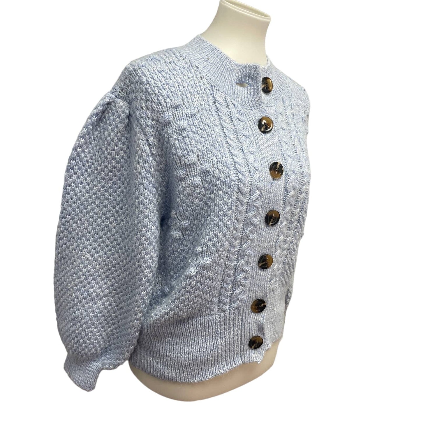 Who What Wear Womens Medium Wool Acrylic Blend Button Up Cardigan Sweater