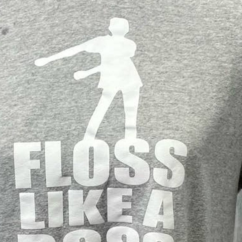 Floss Like A Boss Mens Medium Short Sleeve Cotton Blend Crew Neck Tee Shirt