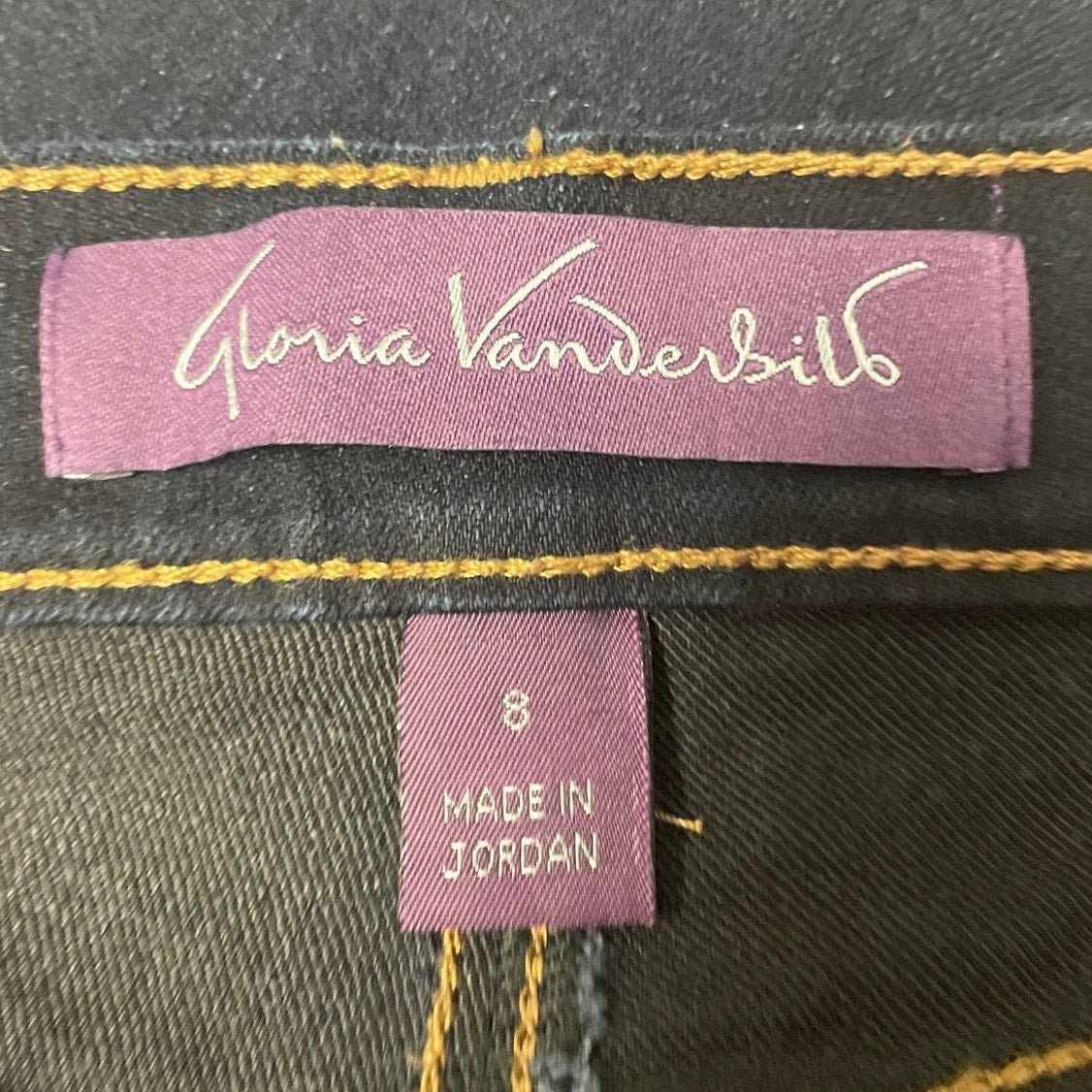 Gloria Vanderbilt Womens Size 8 Dark Wash Cotton Blend Denim Blue Jeans