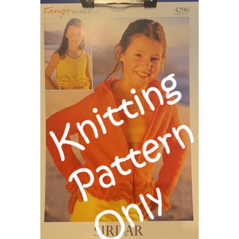 New Sirdar 4290 Tango Child Cropped Top Zipper Jacket Double Knitting Pattern