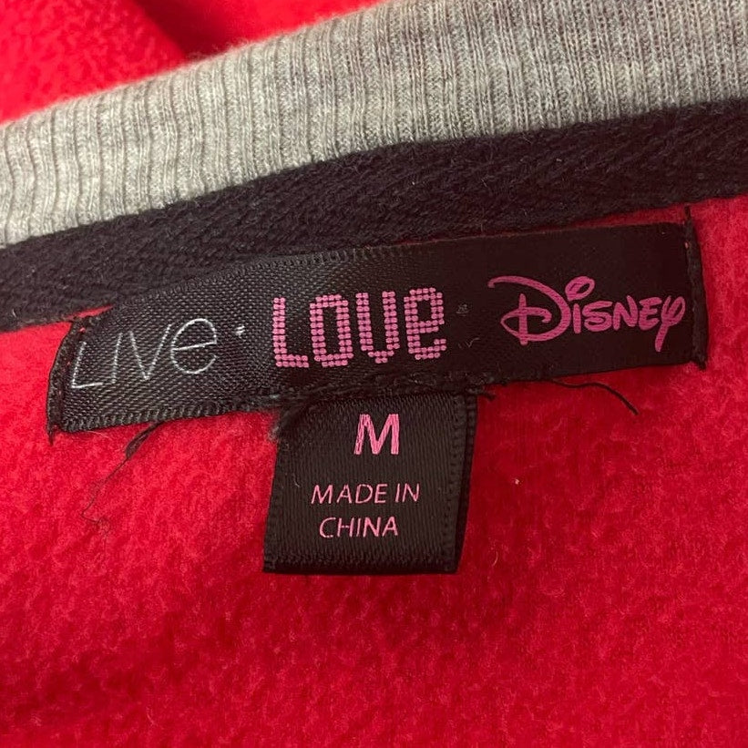 Disney Womens Medium Mickey Mouse Snow Hat Long Sleeve Fleece Crew Neck Top