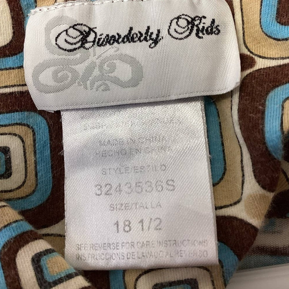 Disorderly Kids Girls Size 18 1/2 Long Sleeve Cotton Blend Geometric Shape Dress