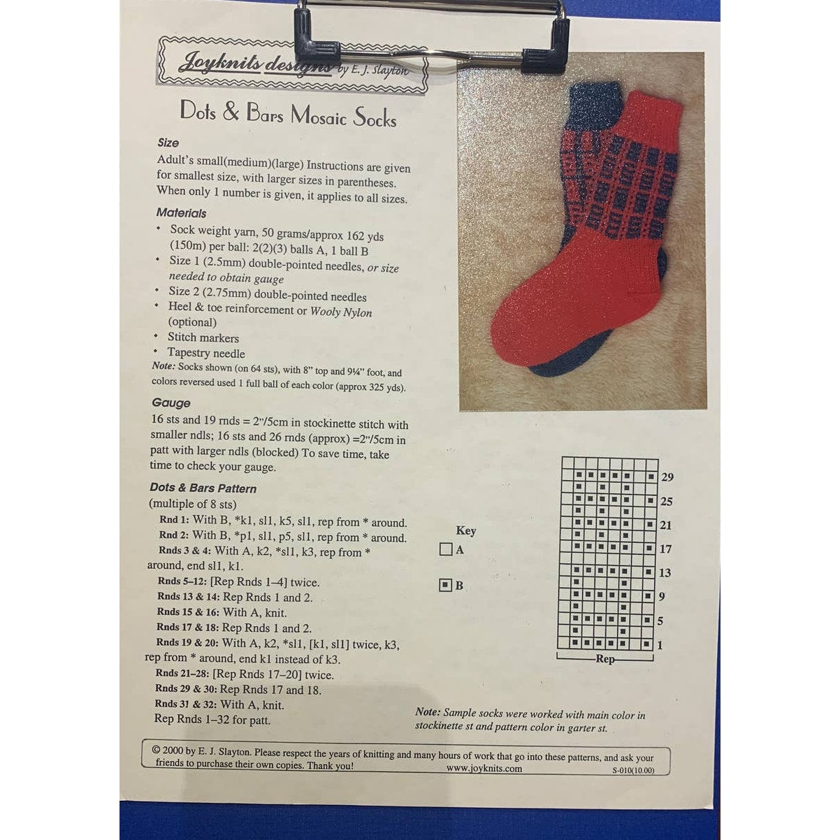 New Joyknits Designs by EJ Slayton Dots & Bars Mosaic Socks Knitting Pattern